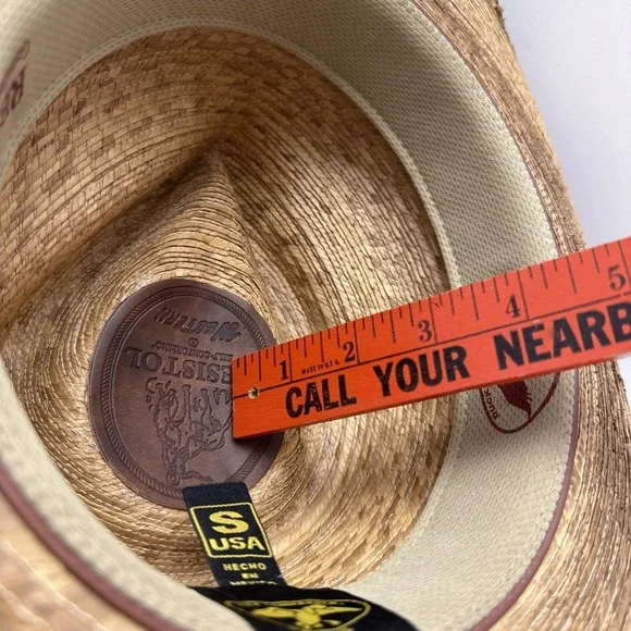 Resistol Duck Commander Straw Cowboy Hat S Genuine Mexican Palm Western USA Made - Picture 16 of 16